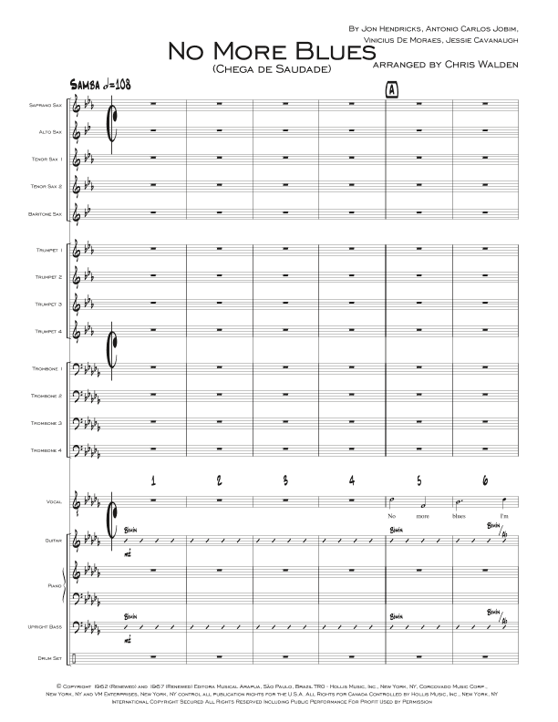 Chega De Saudade (no More Blues) (arr. Chris Walden)