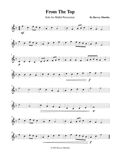 From The Top For Solo Mallet Percussion