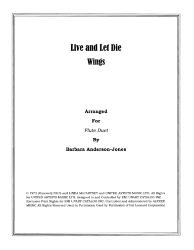 Live And Let Die (arr. Barbara Anderson-Jones)