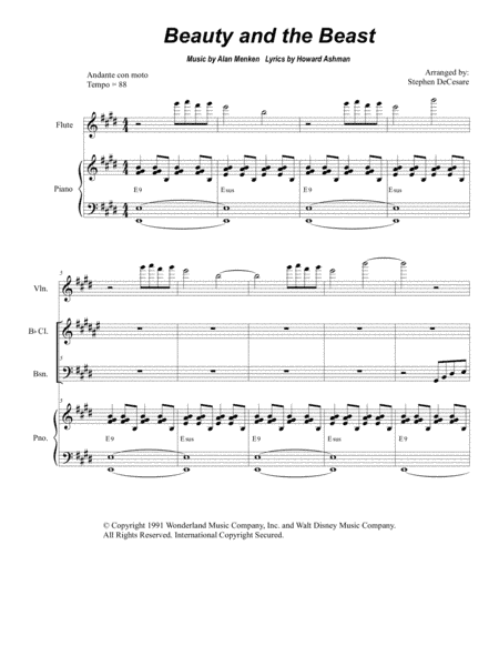 Beauty And The Beast (arr. Stephen DeCesare)