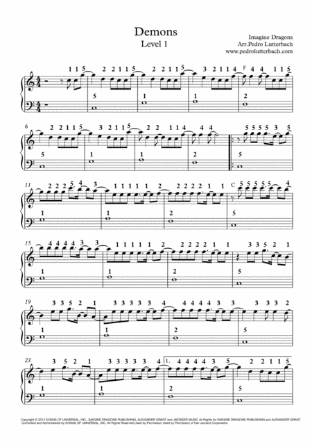 Demons (arr. Pedro Lutterbach)