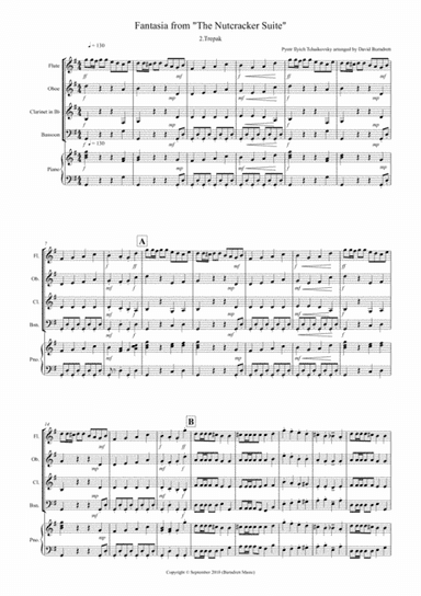 Trepak (Fantasia from Nutcracker) for Wind Quartet (arr. David Burndrett)