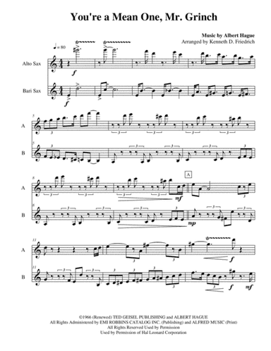 You're A Mean One, Mr. Grinch (arr. Kenneth D. Friedrich)