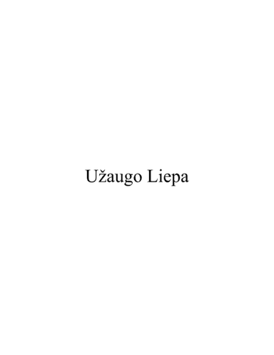 Užaugo Liepa - Lithuanian folk song for clarinet quartet & piano