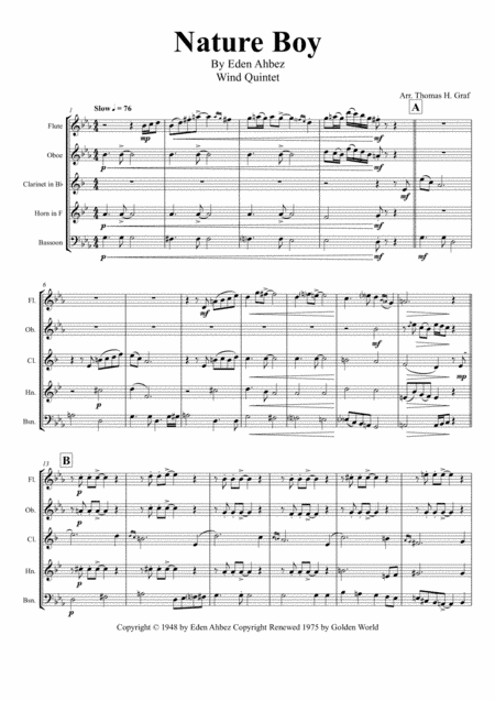 Nature Boy (arr. Thomas H. Graf)