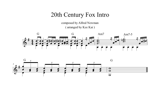 Twentieth Century Fox Trademark (arr. Kee Kai)