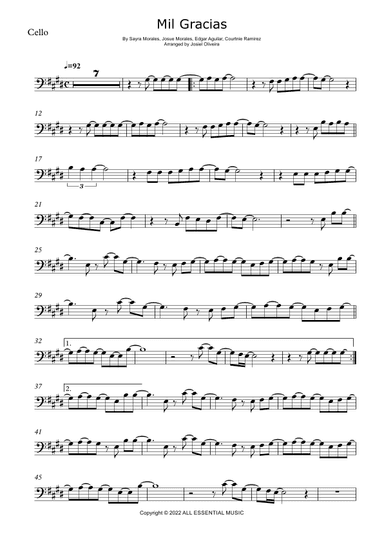 Mil Gracias (arr. Josiel Oliveira)