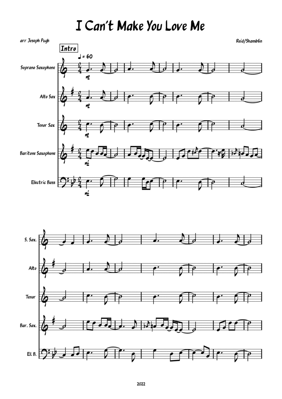 I Can't Make You Love Me (arr. Joseph Pugh)