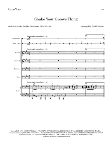 Shake Your Groove Thing (arr. David Maddux)