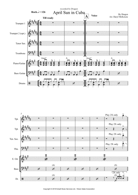 April Sun In Cuba (arr. Daryl McKenzie)