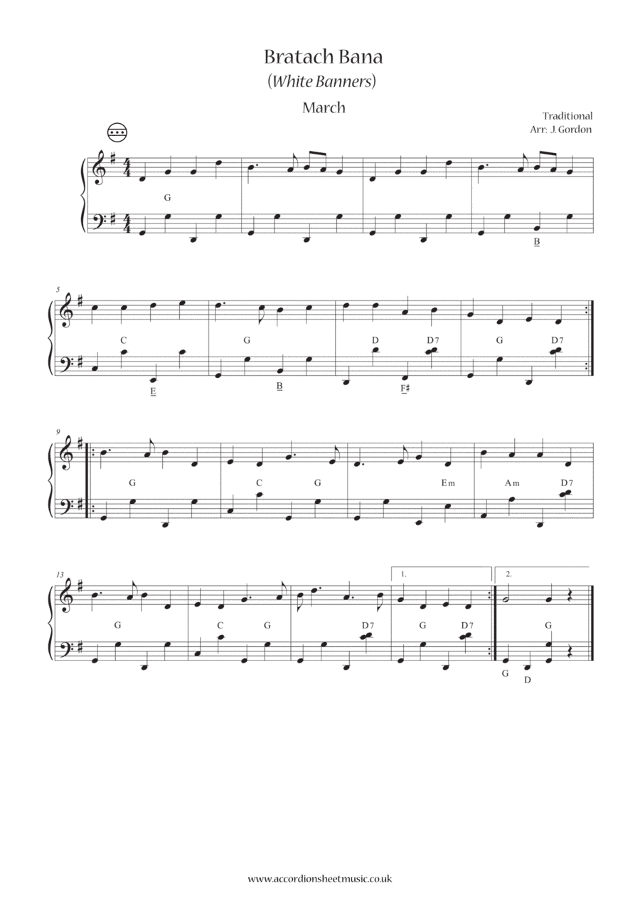 Bratach Bana (White Banners) (arr. Julia Gordon)
