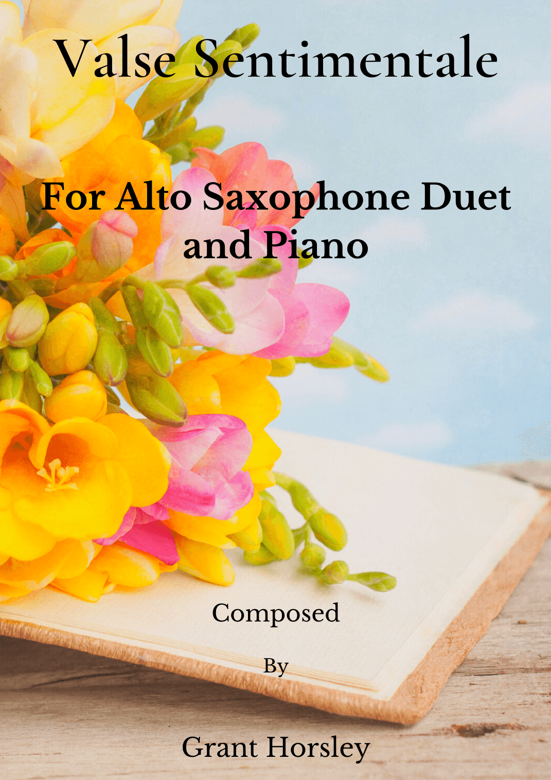 Valse Sentimentale Original for Alto Sax Duet and Piano