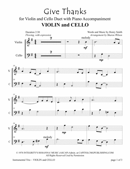 Give Thanks (arr. Sharon Wilson)