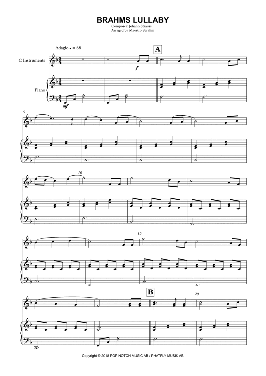 Brahms Lullaby (arr. Maestro Serafim)