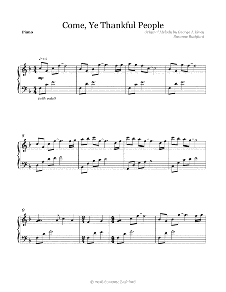 Come, Ye Thankful People (arr. Susanne Bashford)