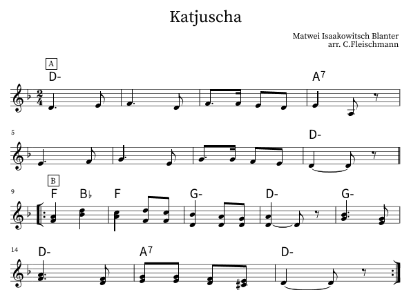 Katjuscha (arr. Christoph Fleischmann)