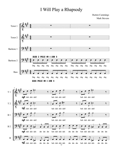 I Will Play A Rhapsody (arr. Mark Stevens)