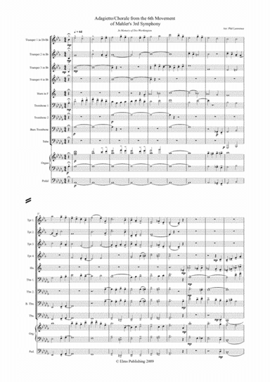 Adagietto finale from Mahler's 3rd Symphony 10 piece brass brass (arr. Phil Lawrence)
