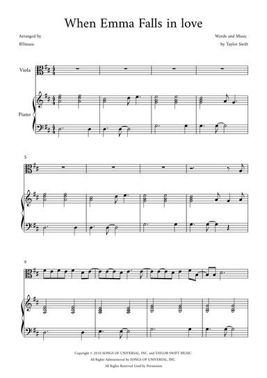When Emma Falls In Love (arr. BTmusic)