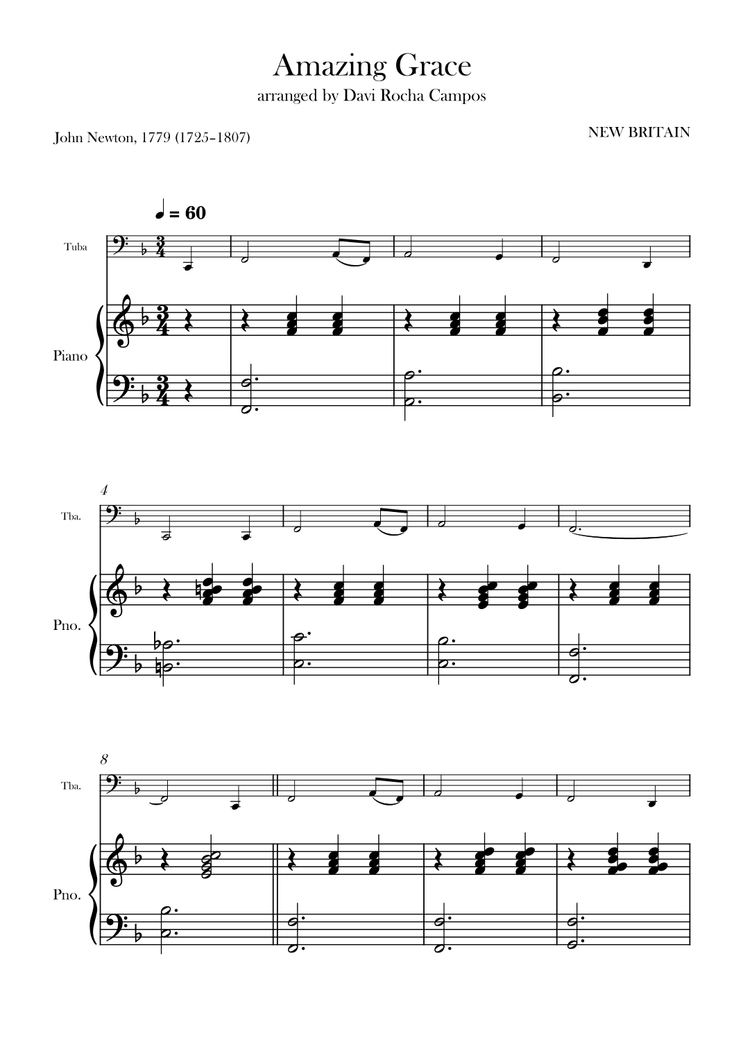 Amazing Grace (arr. Davi Rocha Campos)