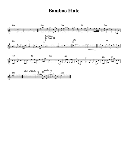 Bamboo Flute Melody (arr. Be'eri Moalem)