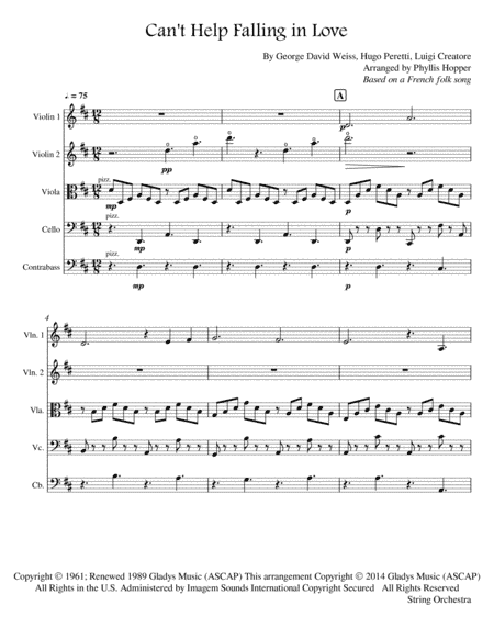 Can't Help Falling In Love (arr. Phyllis Hopper)