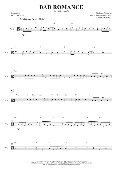 Bad Romance (arr. Art.o Artaud)