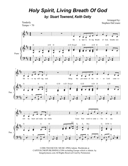 Holy Spirit, Living Breath Of God (arr. Stephen DeCesare)
