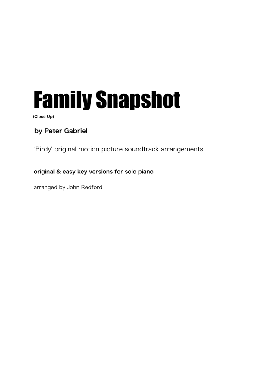 Family Snapshot (arr. John Redford)