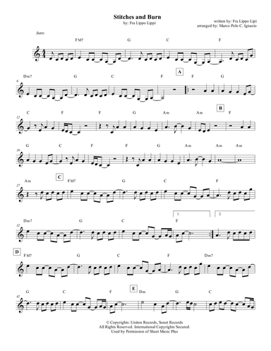 Stitches And A Bj (arr. Marco Polo C. Ignacio)