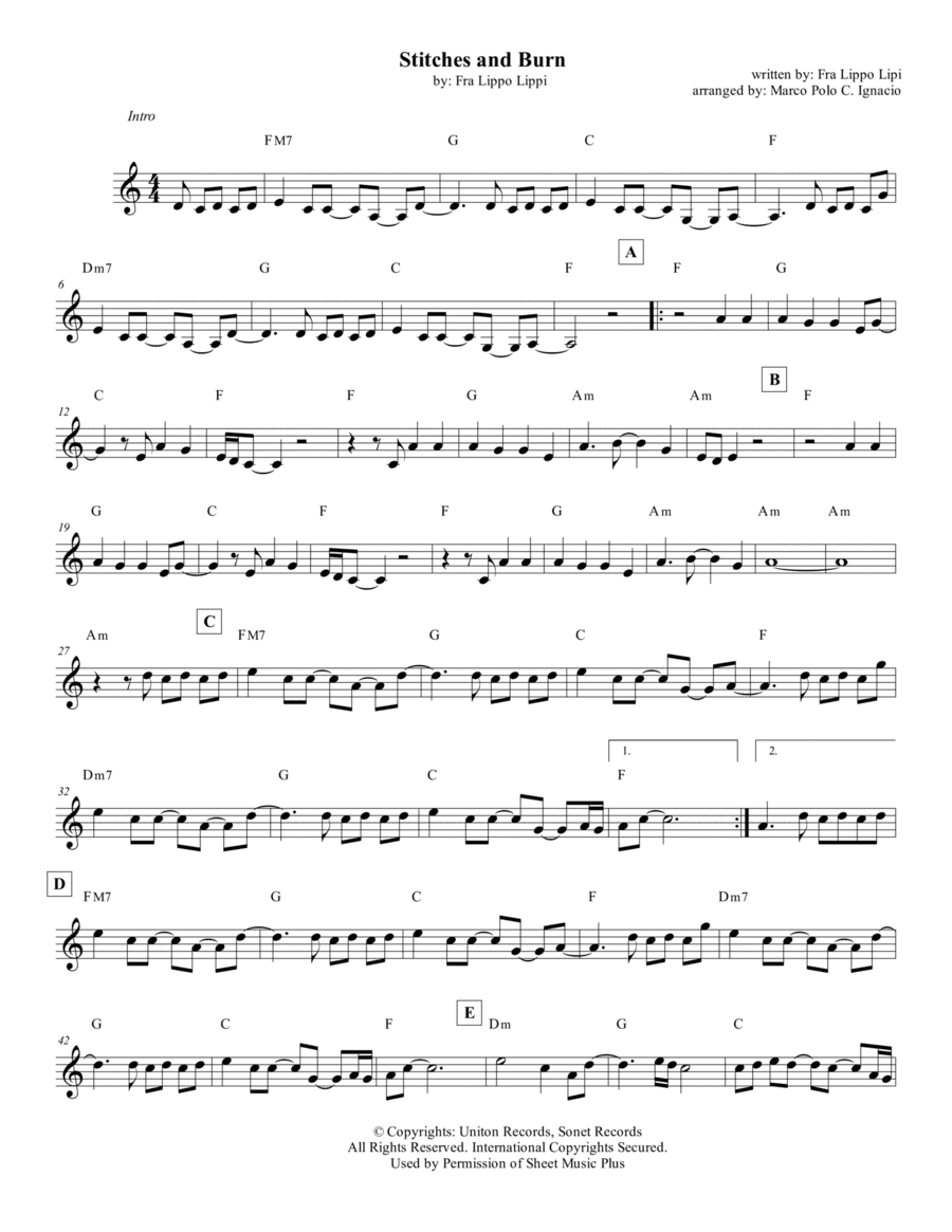 Stitches And A Bj (arr. Marco Polo C. Ignacio)