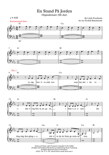 En Stund Pa Jorden (arr. Fredrik Brändström)