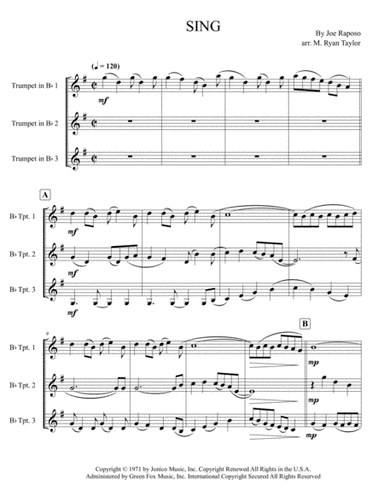Sing (arr. M. Ryan Taylor)