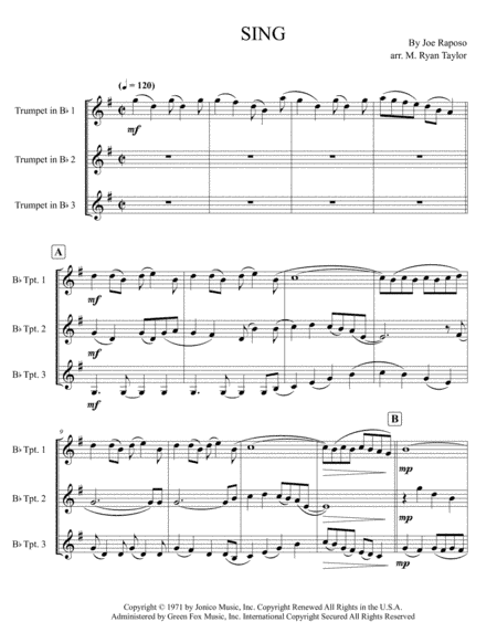 Sing (arr. M. Ryan Taylor)