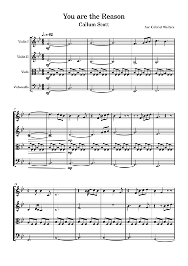 You Are The Reason (arr. Gabriel Walters)