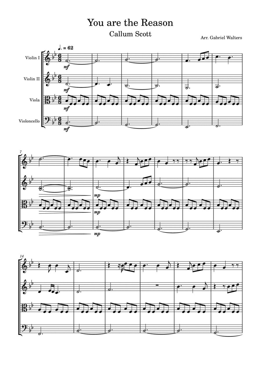 You Are The Reason (arr. Gabriel Walters)