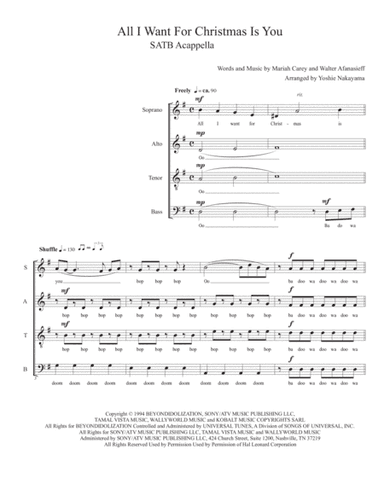 All I Want For Christmas Is You (arr. Yoshie Nakayama)