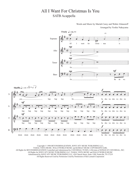 All I Want For Christmas Is You (arr. Yoshie Nakayama)