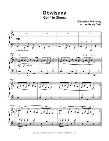 Obwisana (easy piano) (arr. Anthony Gath)