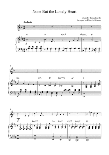 None But The Lonely Heart (arr. Kaiserin Rebecca)