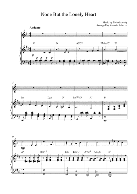 None But The Lonely Heart (arr. Kaiserin Rebecca)