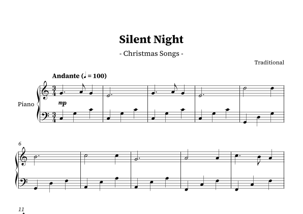 Silent Night (arr. Guima's Editions)
