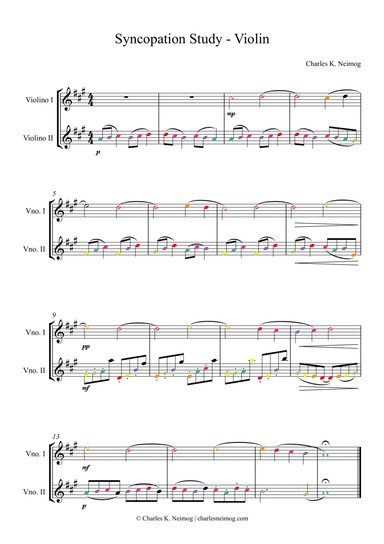 Syncopation Study - Violin