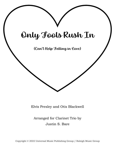 Only Fools Rush In (arr. Justin S. Bare)