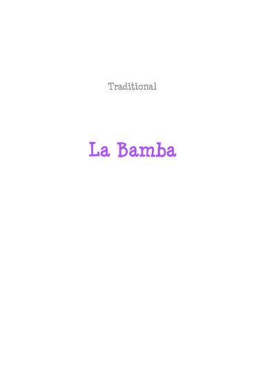 La Bamba - Traditional Mexican Folksong (arr. Jope)