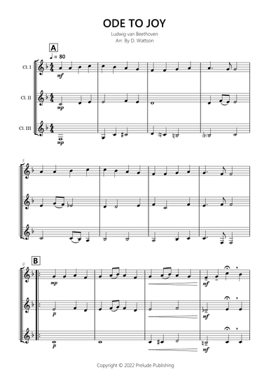 Ode To Joy (arr. D. Wattson)