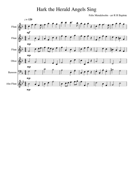 Hark the Herald Angels Sing (arr. R H Baptiste)