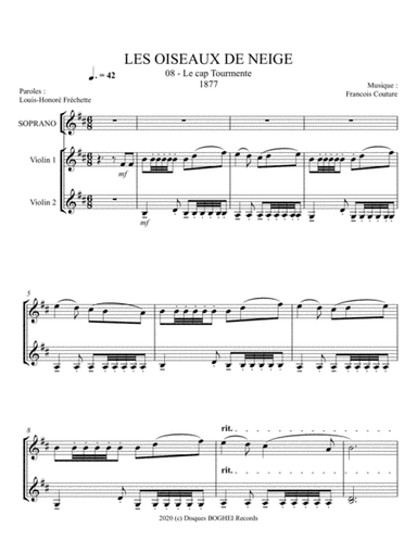 LES OISEAUX DE NEIGE - Le cap tourmente (arr. Disques BOGHEI Records)