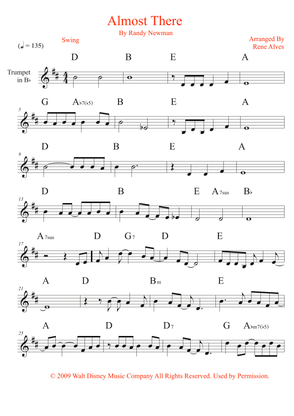 Almost There (arr. Rene Alves)
