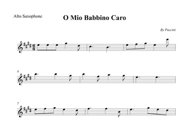 O Mio Babbino Caro (arr. Wesley S. SIlva)